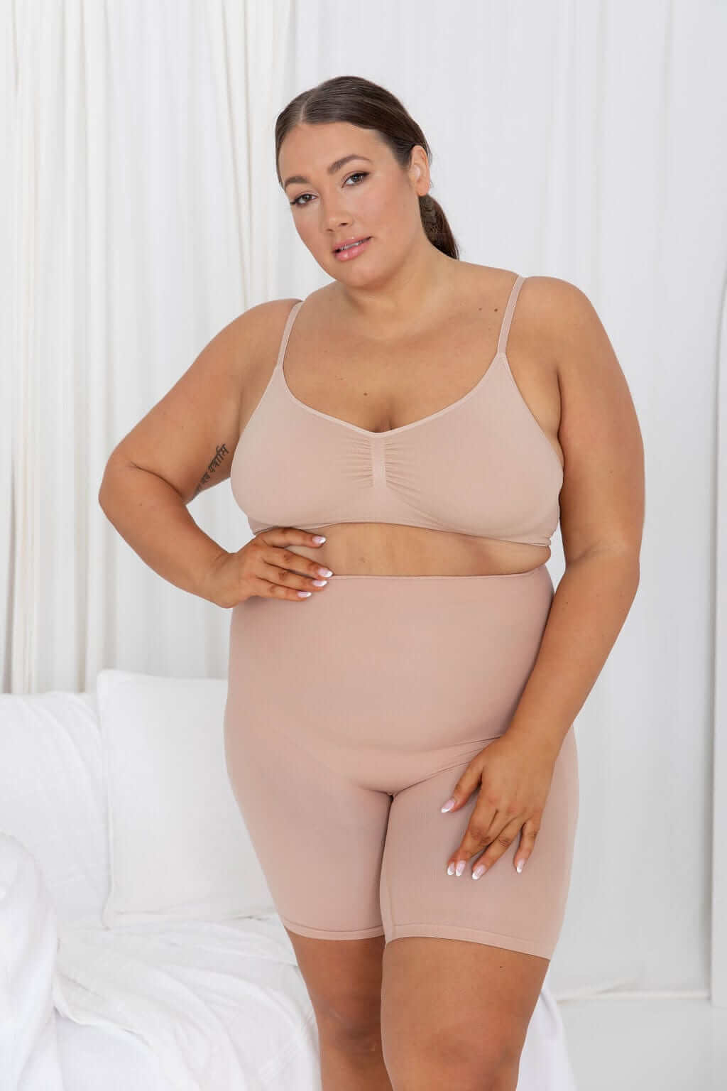 Anti Chaffe Shaping Shorts Nude - $38.00 - Bodysuit - Naked Curve