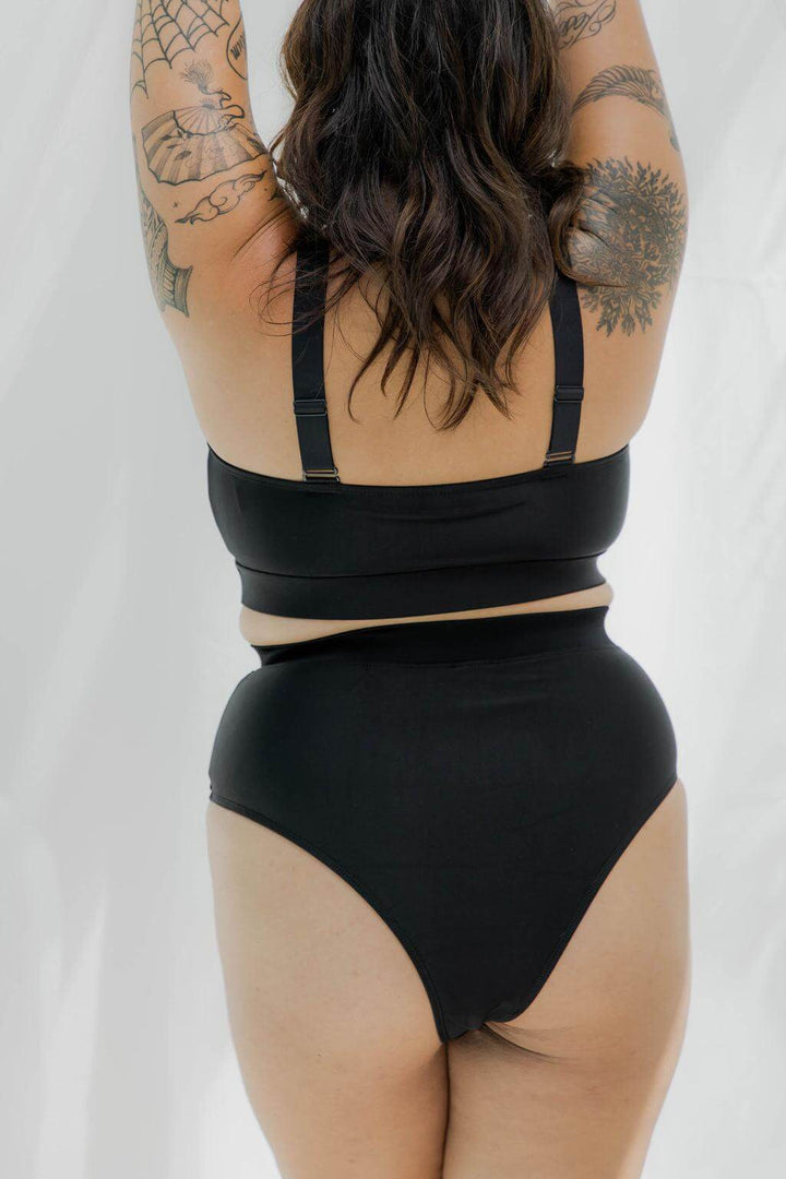 Classic Black Thick Strap Swim Top - $38.00 - Swimwear - Naked Curve