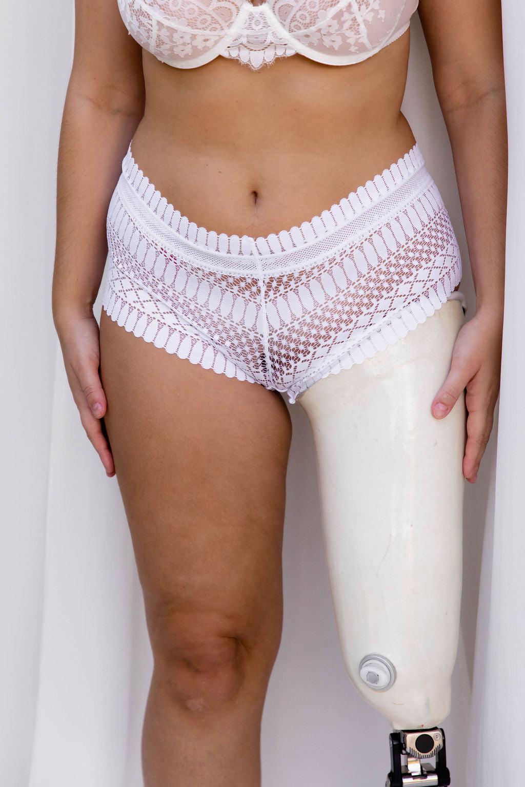 Periwinkle White Lace Brief Shorts - $9.00 - Corsets - Naked Curve