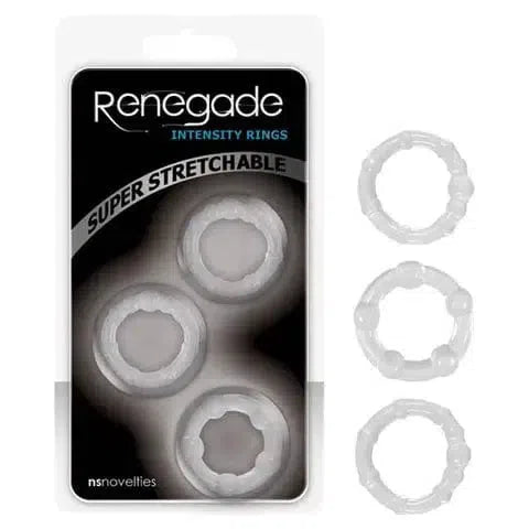 Renegade Intensity Rings - Clear Cock Rings - $12.00 - - Naked Curve