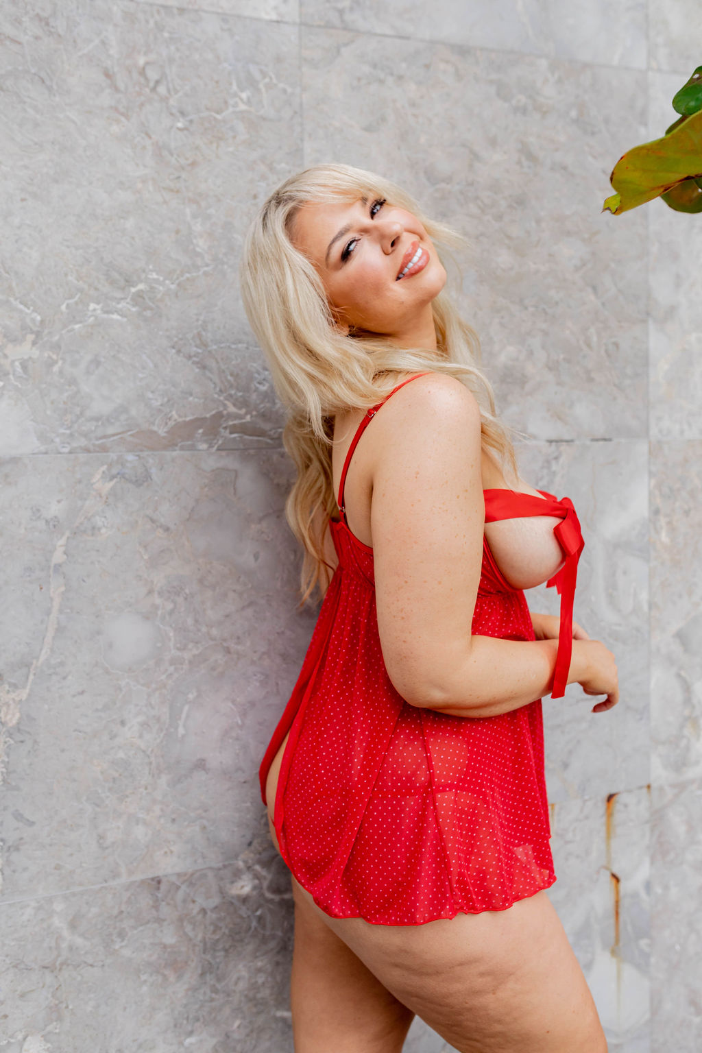 Antoinette Red Babydoll