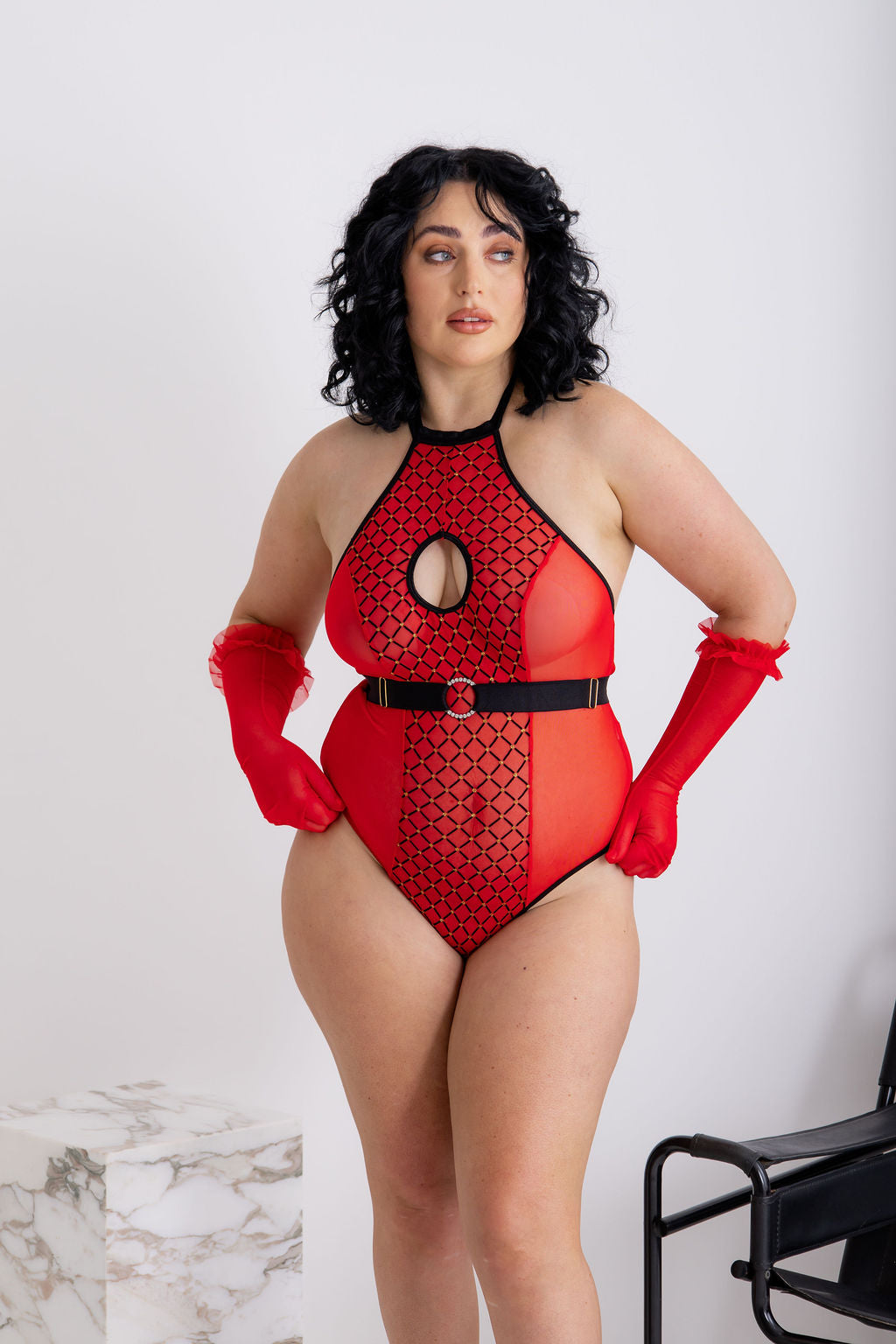 Thorne Cherry Bodysuit + Gloves