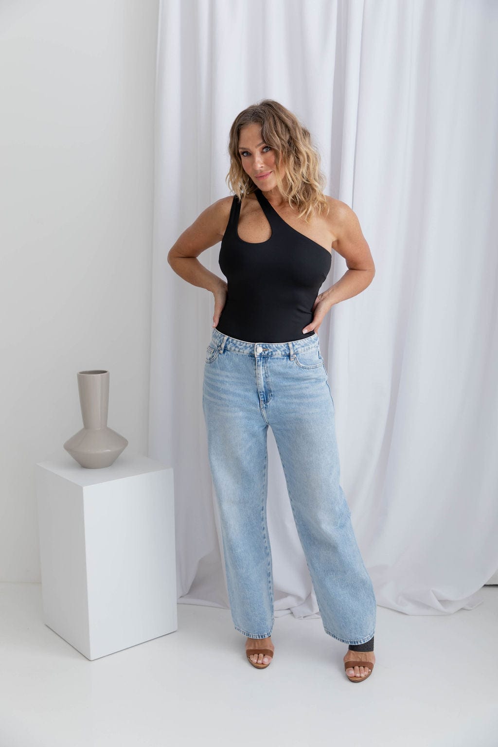One Shoulder Bodysuit - $30.00 - Bodysuit - Naked Curve