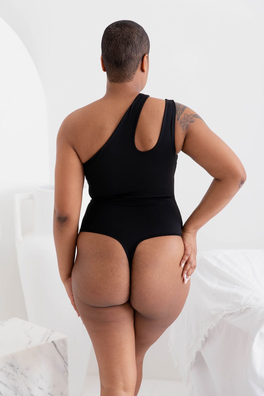 One Shoulder Bodysuit - $30.00 - Bodysuit - Naked Curve