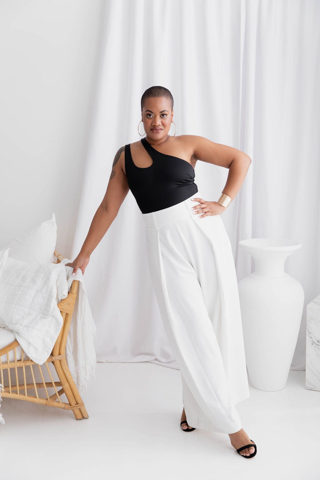 One Shoulder Bodysuit - $30.00 - Bodysuit - Naked Curve