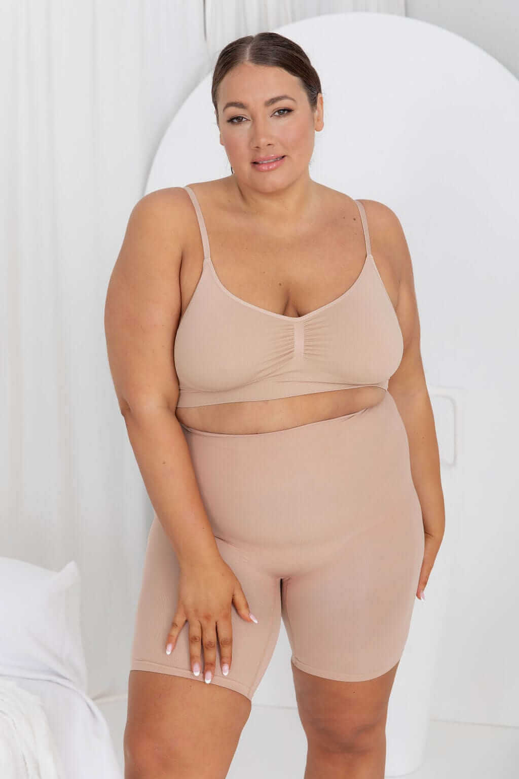 Anti Chaffe Shaping Shorts Nude - $38.00 - Bodysuit - Naked Curve