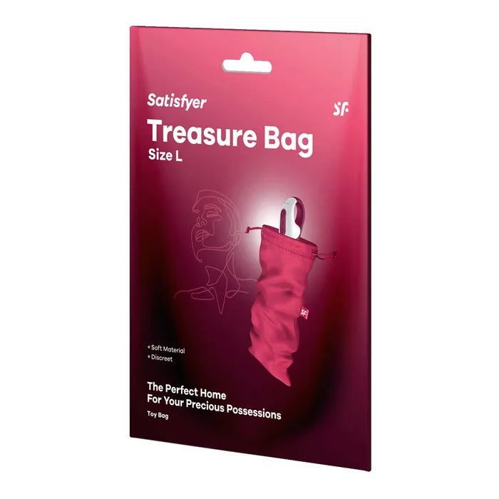 Satisfyer Treasure Bag Large - Pink - $19.00 - - Naked Curve