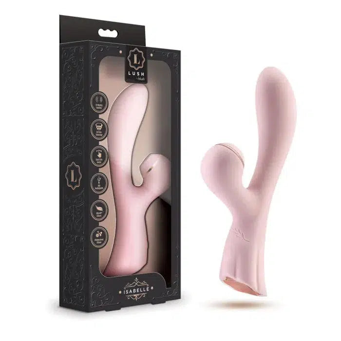Lush Isabelle - Pink Vibrator with Air Pulse - $132.00 - Sex Toy - Naked Curve