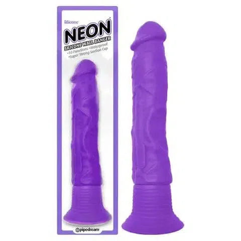 Neon Silicone Wall Banger - Dildo Vibrator - $59.00 - Sex Toy - Naked Curve