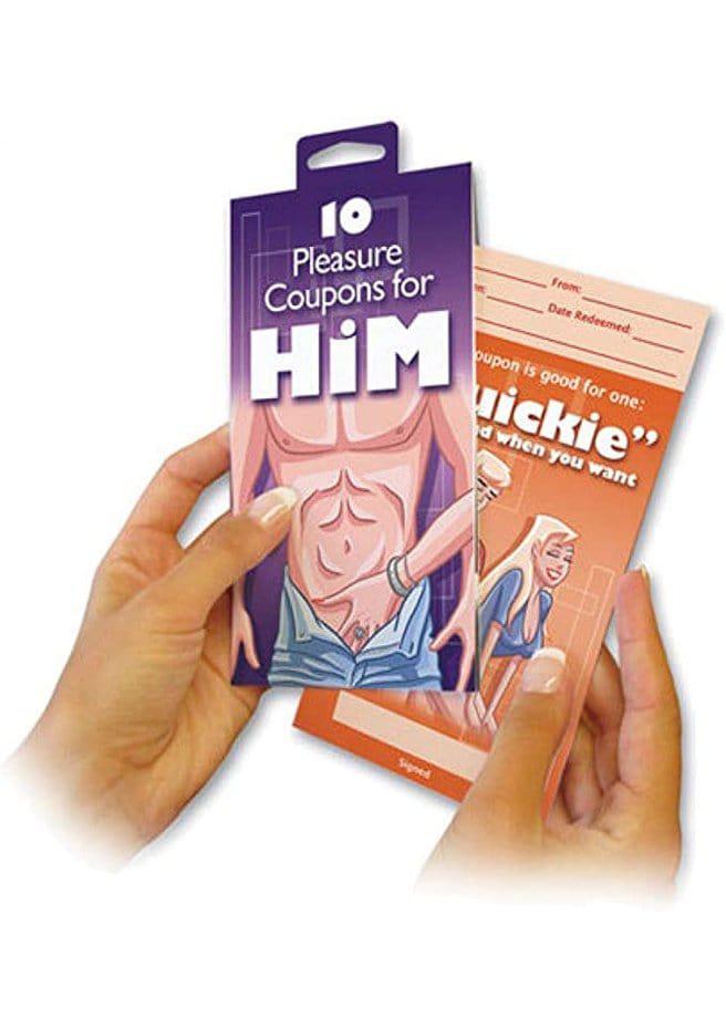 Pleasure Coupons For Him - Set of 10 Vouchers - $15.00 - - Naked Curve