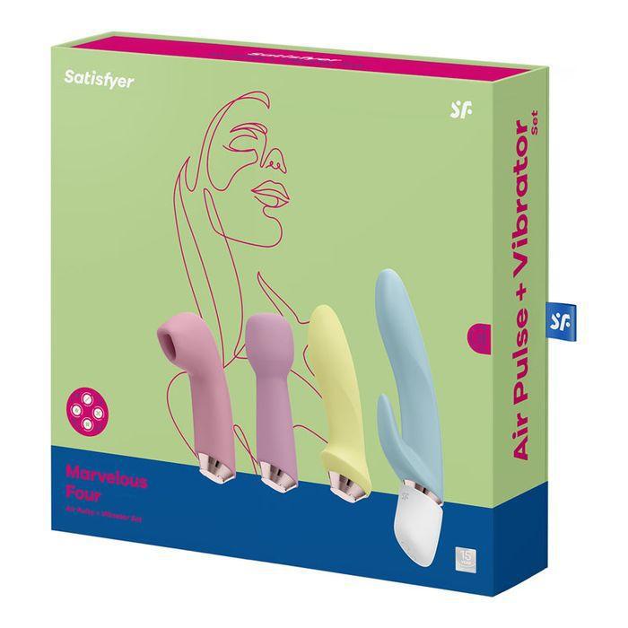 Satisfyer Marvelous Four - 4 Interchangeable Heads - $138.00 - Sex Toy - Naked Curve