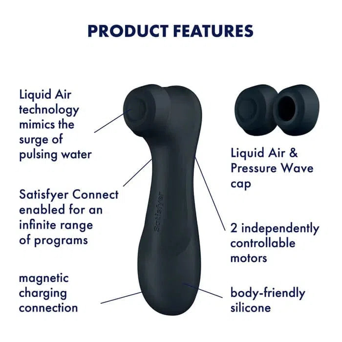 Satisfyer Pro 2 Generation 3 with App Control Black Knight - Air Pulse - $149.00 - Sex Toy - Naked Curve