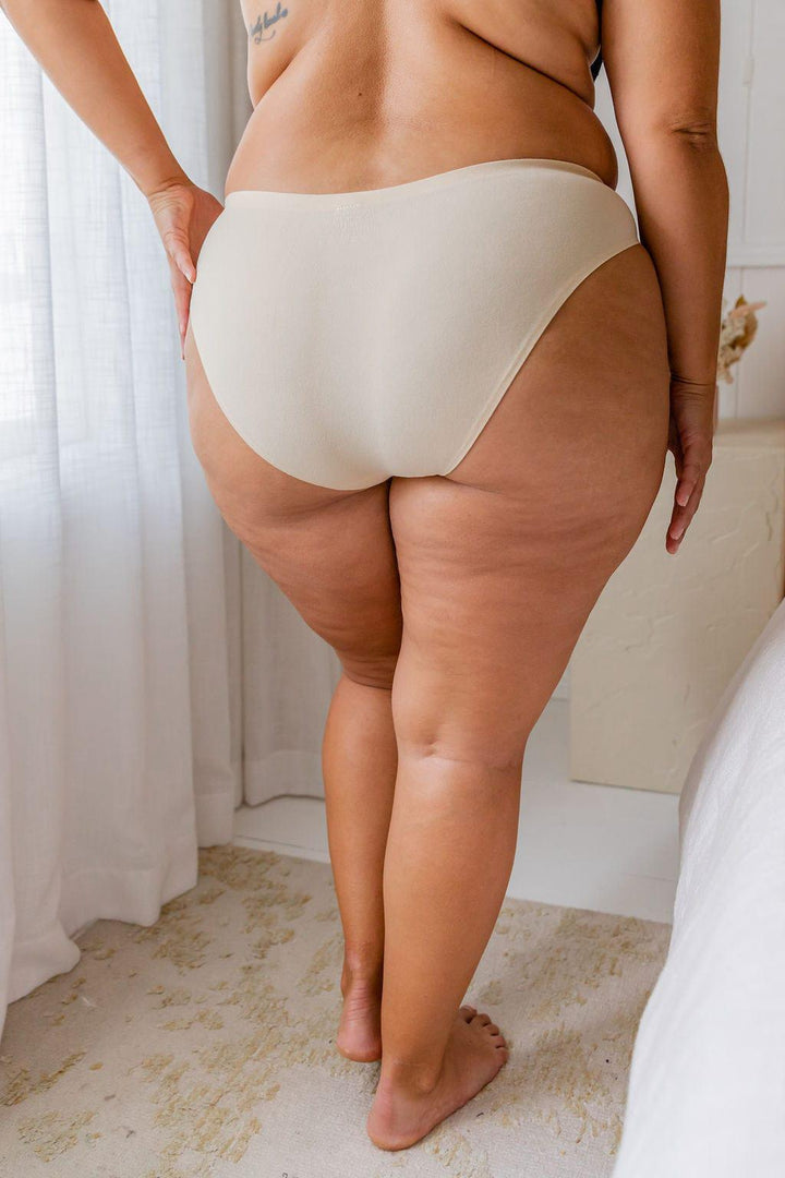 Sia Nude Full Briefs - $8.00 - Underwear - Naked Curve